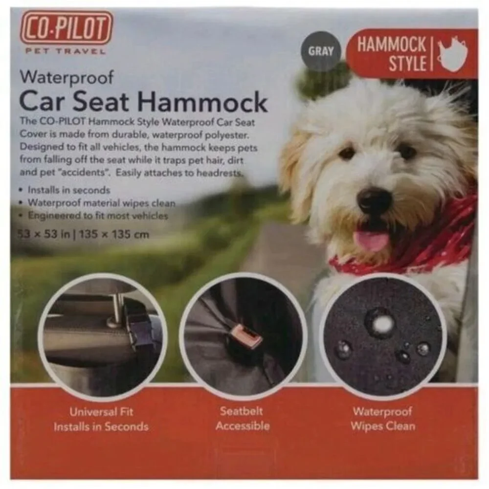 Co Pilot travel waterproof Car Seat Cover Bench Style, Gray